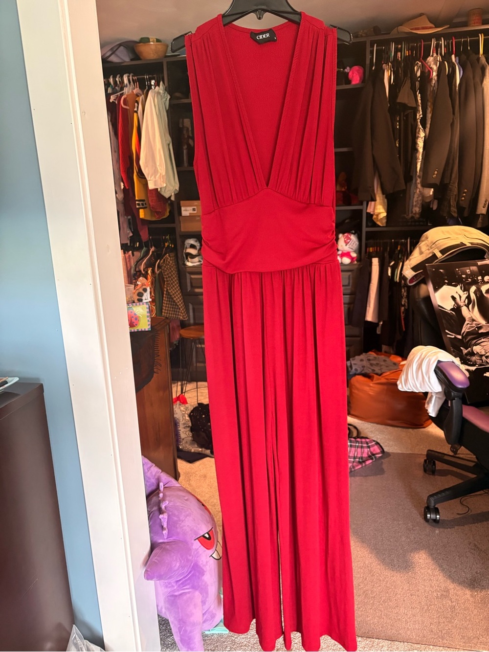 Glamorous Red V-Neck jump suit by